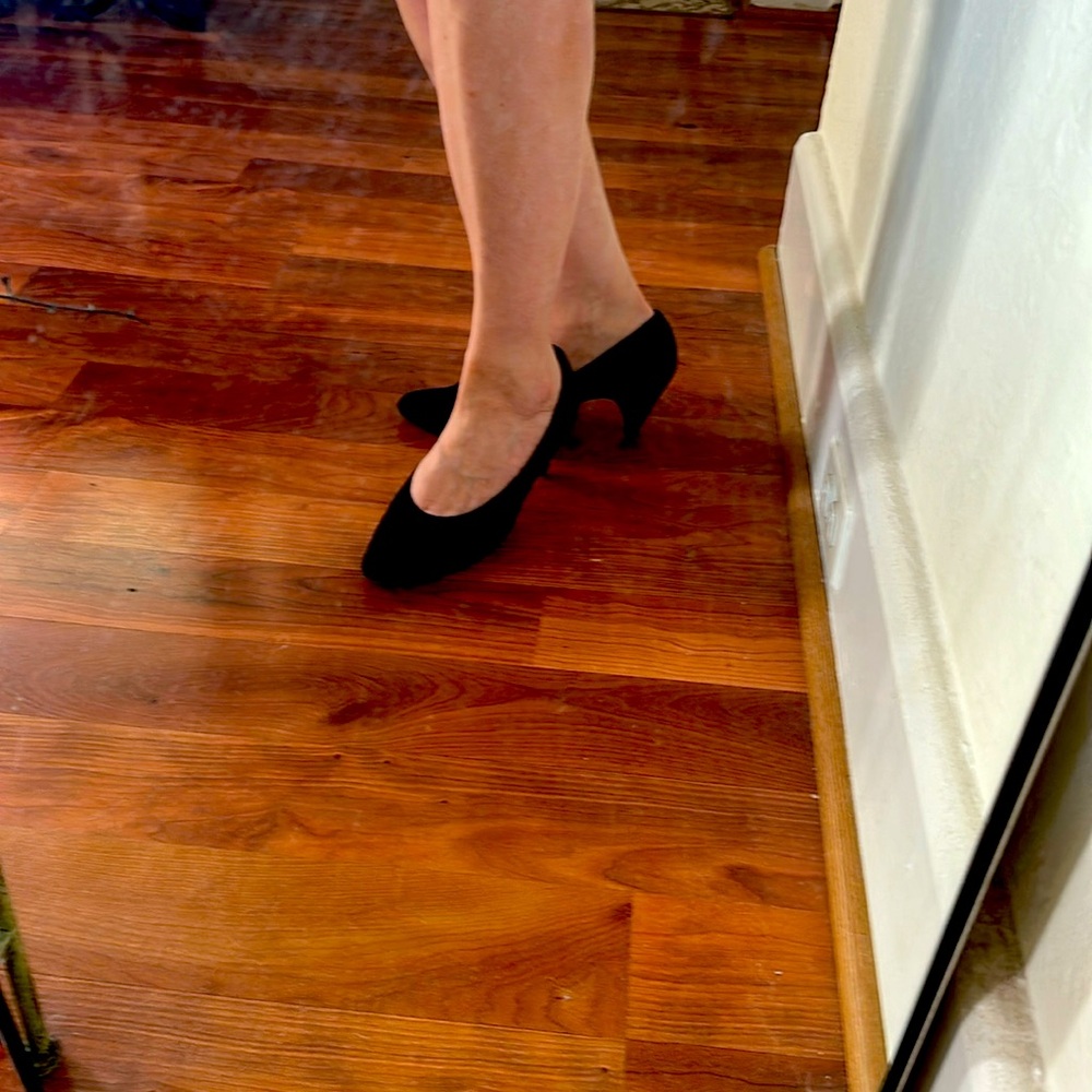Black suede shoes